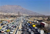 ترافیک سنگین در آزادراه قزوین-کرج-تهران