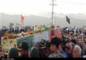 تشییع باشکوه دو شهید گمنام درشهرستان دشتی+تصویر