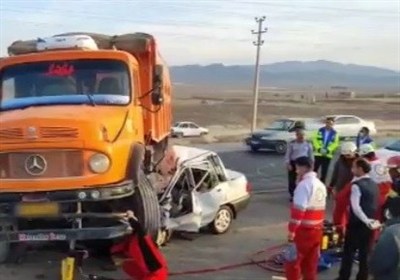 4 فوتی در تصادف پراید با کمپرسی در محور بیرجند - خوسف