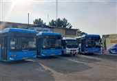الحاق 4 دستگاه اتوبوس جدید به ناوگان حمل‌ونقل عمومی نسیم‌شهر