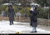 بارش برف در اصفهان