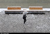 بارش برف در اصفهان