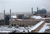 بارش برف در اصفهان