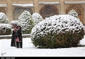 بارش برف در اصفهان
