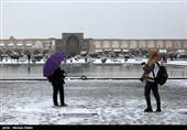 بارش برف در اصفهان