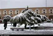 بارش برف در اصفهان