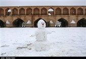 بارش برف در اصفهان
