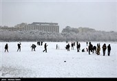 بارش برف در اصفهان