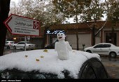 بارش برف در اصفهان