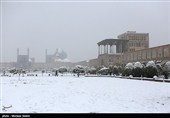 بارش برف در اصفهان