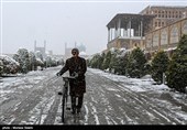 بارش برف در اصفهان
