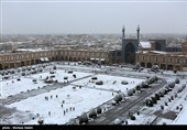 بارش برف در اصفهان