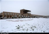 بارش برف در اصفهان