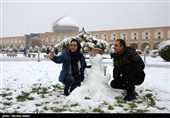 بارش برف در اصفهان