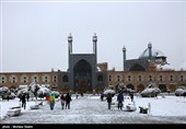 بارش برف در اصفهان