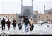 بارش برف در اصفهان