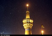 بارش برف در حرم مطهر رضوی