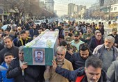پیکر مطهر جانباز شهید «علی اصغر آدینه» در مشهد تشییع شد+تصاویر