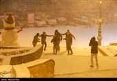 بارش برف در تبریز