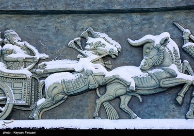 Снегопад в Иране - Город Санандадж