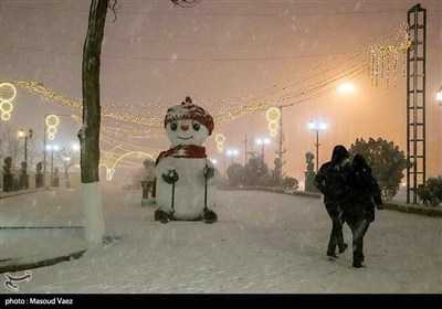 Снегопад в Иране - Город Тебриз