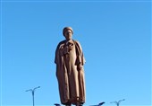 رونمایی از تندیس شهید رئیسی در تقاطع اردبیل