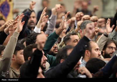 لقاء عائلات شهداء حرب الـ12 یوماً مع قائد الثورة الإسلامیة