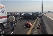 تصادف زنجیره‌ای در اتوبان قم به تهران با 5 مصدوم