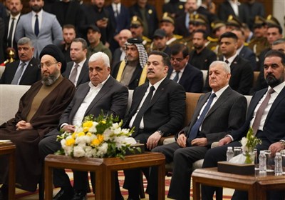 مراسم ششمین سالگرد سردار سلیمانی و مهندس در هتل «الرشید» بغداد