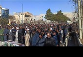 تشییع باشکوه شهید امنیت ‌در ایلام/ سیلی محکم مردم به اغتشاشگران