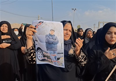 وداع باشکوه مردم با پیکر 3 شهید مدافع امنیت در گچساران+تصویر