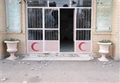 تخریب ساختمان اداری هلال احمر در شهربابک