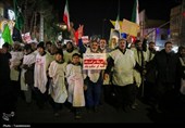 راهپیمایی شبانه مردم قم علیه اغتشاشگران