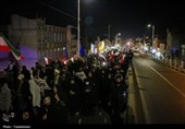 راهپیمایی شبانه مردم قم علیه اغتشاشگران