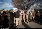 مراسم تشییع پیکر مطهر 9 شهید امنیت اغتشاشات اخیر- قزوین
