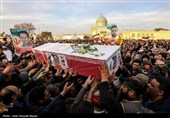 مراسم تشییع پیکر مطهر 9 شهید امنیت اغتشاشات اخیر- قزوین