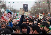 مراسم تشییع پیکر مطهر 9 شهید امنیت اغتشاشات اخیر- قزوین
