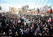 مراسم تشییع پیکر مطهر 9 شهید امنیت اغتشاشات اخیر- قزوین