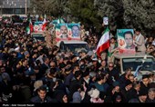 مراسم تشییع پیکر مطهر 9 شهید امنیت اغتشاشات اخیر- قزوین