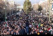 مراسم تشییع پیکر مطهر 9 شهید امنیت اغتشاشات اخیر- قزوین