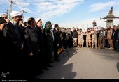 مراسم تشییع پیکر مطهر 9 شهید امنیت اغتشاشات اخیر- قزوین