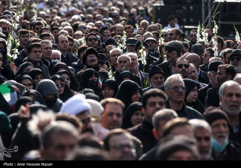 مراسم تشییع پیکر مطهر 9 شهید امنیت اغتشاشات اخیر- قزوین