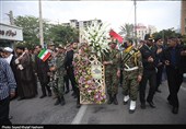 تشییع پیکر شهید مدافع امنیت در بوشهر+تصویر