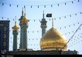 حرم دختر امام کاظم(ع) سیاهپوش سوگ پدر شد