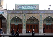 حرم دختر امام کاظم(ع) سیاهپوش سوگ پدر شد