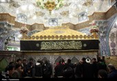 حرم دختر امام کاظم(ع) سیاهپوش سوگ پدر شد