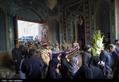 تشییع پیکر شهید مدافع امنیت امین سلیمی در حرم مطهر شاهچراغ (ع)