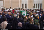 تشییع پیکر شهید مدافع امنیت امین سلیمی در حرم مطهر شاهچراغ (ع)