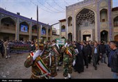 تشییع پیکر شهید مدافع امنیت امین سلیمی در حرم مطهر شاهچراغ (ع)