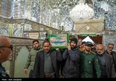 تشییع پیکر شهید مدافع امنیت امین سلیمی در حرم مطهر شاهچراغ (ع)